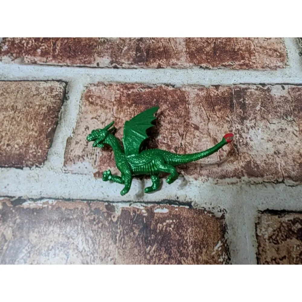 Safari Brand Shiny Green Winged Dragon Toy Collectible Figure Kids Pretend Play